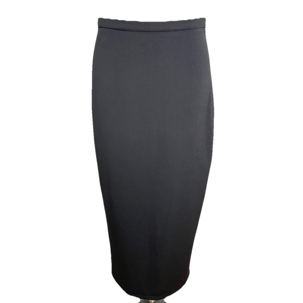 Gracia Maxi Pencil Skirt Black  Back Slit Special Occasion Mother Of Bride L